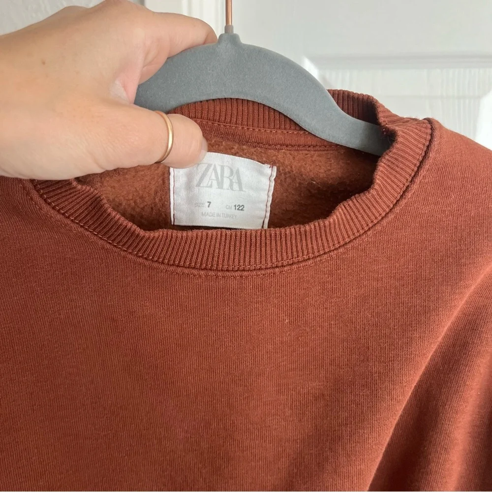 Zara Kids Rust Crewneck Sweater